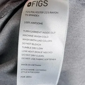 FIGS Women's Catarina One Pocket V-neck Scrub Top Graphite Grey Size XL Nursing thumbnail 7