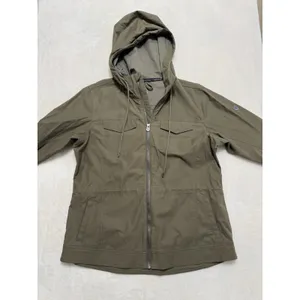 KUHL Women's Stryka Trench Coat Jacket Hooded Zip Green Sz Medium thumbnail 2