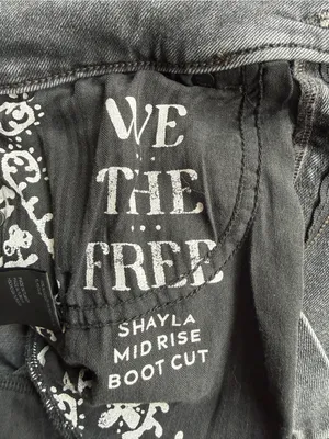 Free People | We The Free Shayla Bootcut Jeans Black Wash Mid Rise Size 29 thumbnail 6