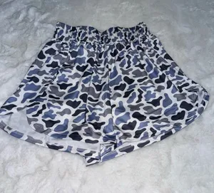 Amazon blue camo print shorts thumbnail 1