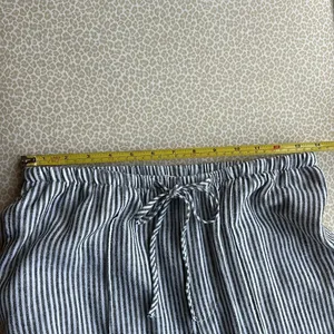 A New Day- Navy & White Striped Linen Wide Leg Pants with pockets size S thumbnail 8