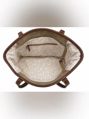Myra Bag Southwestern Woven Rug Hair-On Hide Canvas Leather Tote thumbnail 3