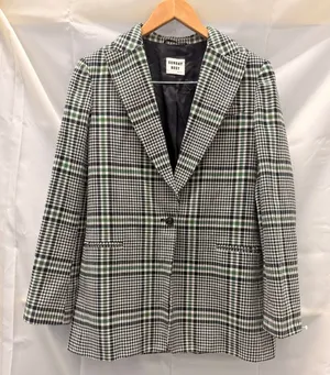 Aritzia Sunday Best Plaid Blazer‎ Jacket Green Business Casual Formal Small thumbnail 1