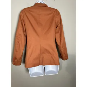 Vintage Sanyo Fashion House Tokyo Burnt Orange Structured Blazer Japan Made Sz 8 thumbnail 4