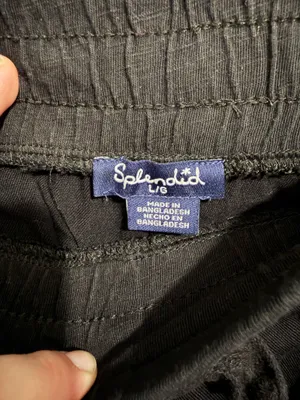 Splendid Black Drawstring Cargo Jogger Pants L thumbnail 5