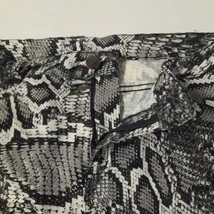 Y2K Snake Print Short Skirt Women's Size Large Black Gray Biker Moto Grunge thumbnail 4