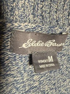 Eddie Bauer Multicolor Striped V-Neck Cardigan Sweater Womens Medium thumbnail 4
