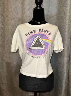 Old Navy Pink Floyd Band Tee Crop Top thumbnail 1