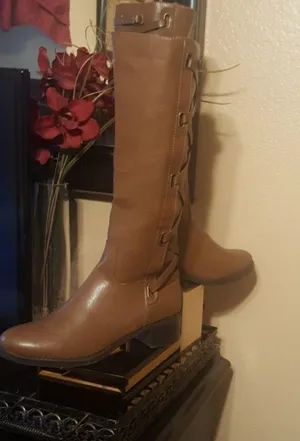Jasmine Tall Tan Riding Boots Size 8 thumbnail 4