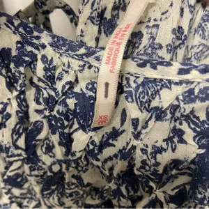 FREE PEOPLE Blue Floral Mini Dress thumbnail 4