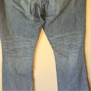 American Eagle Light Wash Distressed Flare Jean Size 12 Long thumbnail 9