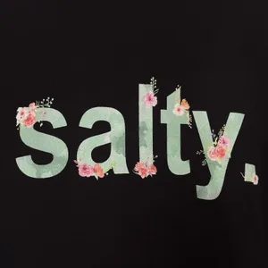 "Salty." Comfort Colors 100% cotton T-shirt Black M Tropical Conscious Veg thumbnail 3