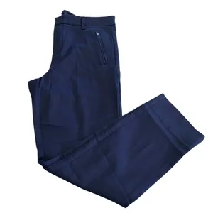 Level 99 Trousers Women 31 Navy Blue Zip Pocket‎ Stretch Slit Hem Dark Academia thumbnail 6