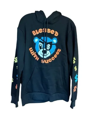 BLESSED WITH SUCCESS Unisex Hoodie Sweatshirt Sz M NWT thumbnail 1
