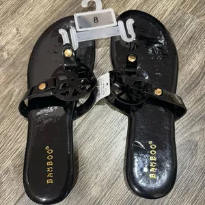 Bamboo Black Sandals thumbnail 1