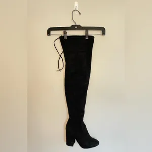 Steve Madden Norri Suede Over-the-Knee Boots, Black, Size 6, EUC thumbnail 5
