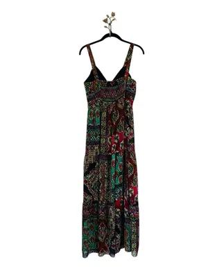 Signature Multicolor Tiered Maxi Dress Flowy Boho Resort Wear Summer Size 12 thumbnail 8