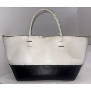 Vintage Y2K Hype Colorblock Mod Leather Box Tote Shoulder Bag Handbag Purse thumbnail 8