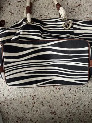 Michael Kors zebra stripe canvas tote thumbnail 3