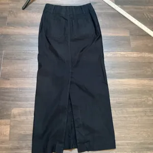 Maeve Anthropologie Black Utility Maxi Skirt Pockets Slit XXS Minimalist Boho thumbnail 7