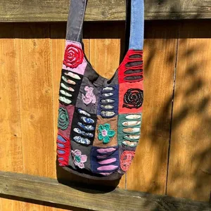 Boho gypsy Crossbody purse peace love summer‎ beach, aesthetic, Y2K thumbnail 3