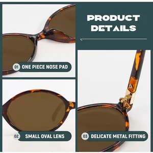 Boten‎ Retro Oval Sunglasses Tortoiseshell Brown Lens 90s Trendy Small Round NWT thumbnail 3