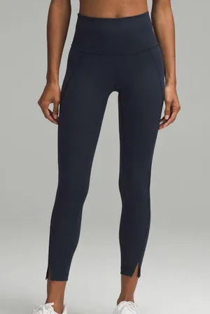 NWT lululemon Wunder Train HR Tight 25” Hem Split - Size 2 / Black thumbnail 1