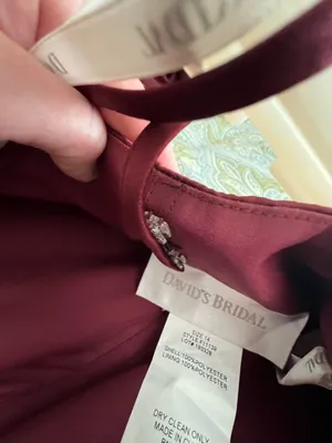 David’s Bridal Burgundy Dress thumbnail 12