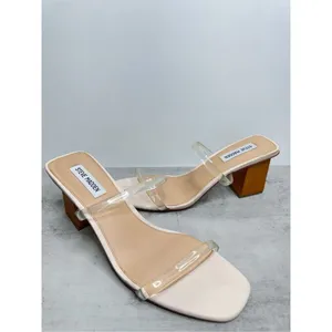 Steve Madden Sandals Womens Size 10 Pink PU‎ Upper Double Strap Open Toe Heels thumbnail 4