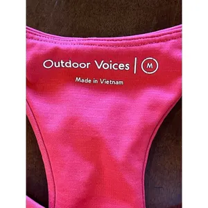 Outdoor‎ Voices Sports Bra Women Medium Red Racerback TechSweat Crop Tank Top thumbnail 7