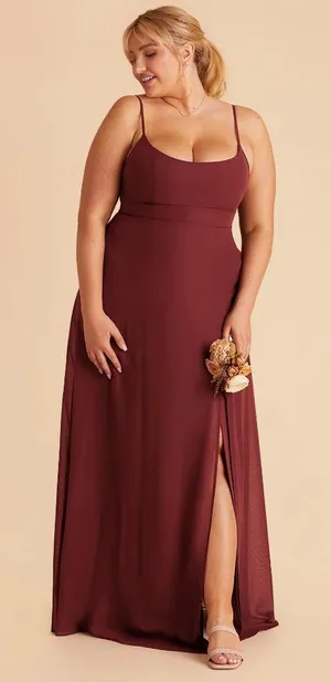NEW Birdy Grey Amy Dress Chiffon Rosewood Womens Size XXL Long Length Bridesmaid thumbnail 1