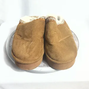 Source Unknown Brown Faux Suede Sherpa Lined Clog Slippers Womens EU 38/39 Cozy Indoor Shoes thumbnail 2