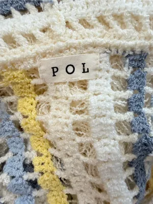 POL Crochet Hooded Fringe Multi Color Cardigan Sweater thumbnail 3