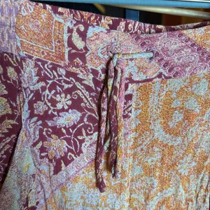 Free People Begonia Balloon Pants Boho Patchwork Harem Cropped Rayon Size Small thumbnail 7