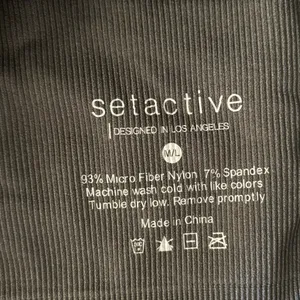 Setactive Set Active Size M L One Shoulder Ribbed Bralette Elegant Grey thumbnail 4