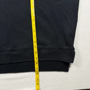 Aerie Oversized Henley Sweatshirt Women’s Medium Black Waffle Knit Pullover thumbnail 5
