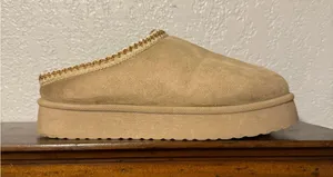 Falls Creek Cream Fuzzy Slippers thumbnail 4
