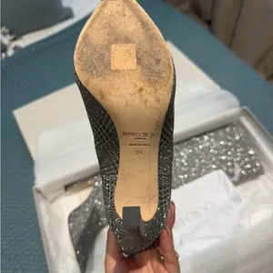 Jimmy Choo Mavis Glitter Plaid Heel Boots 39 thumbnail 6