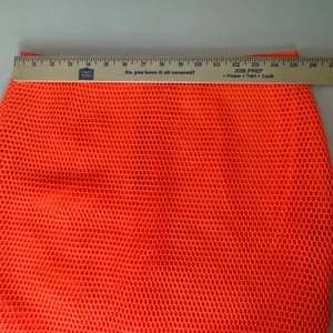 Neon Orange Net Mini Skirt‎ Honeycomb Lined Mesh Size L Rave Clubwear Festival thumbnail 8