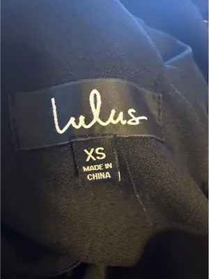 Lulus Black Halter Mini Dress Scalloped Neckline thumbnail 4