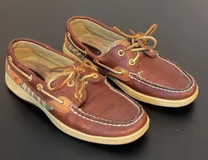 Sperry Womens Top Sider Boat Shoes Loafer Tiger Print Moc Toe Brown Size‎ 6.5 thumbnail 1