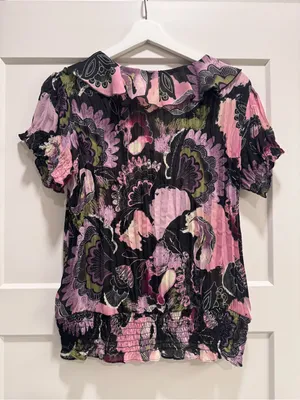 Sunny Leigh Y2K Pleated Floral Blouse thumbnail 3