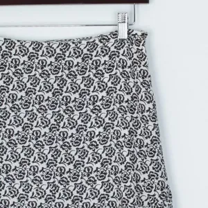 ALC Frank Womens Farrow Silk Floral Flounce Skirt Size 2 Black‎ White Feminine Fairy thumbnail 9