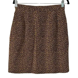 Allison Taylor Print Mini Leopard Print Silk Skirt(Size Large) thumbnail 3