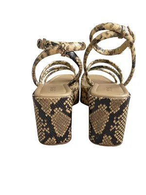 Michael Kors Hazel Snake Print Platform Sandals Women’s Size 9 Wedge Strappy thumbnail 5