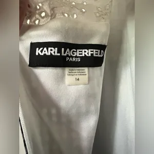 Karl Lagerfeld Paris Gingham Floral Embroidered Dress,‎ Size 14 thumbnail 3