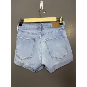 Aéropostale Denim Shorts Womens 0 Blue High Rise Curvy Midi Cutoff Distressed thumbnail 2