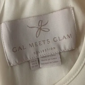 Gal Meets Glam Hayley Dress 4 Ivory Long Sleeve Back Zip Romantic‎ Chic thumbnail 8