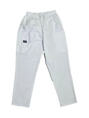 New Women’s Cherokee White Scrub Pants with Cargo Pockets Elastic Waist size Xs thumbnail 1