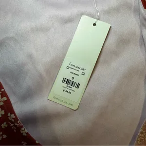 Francesca’s Madonna Short Sleeve Wrap Skirt Maxi Dress Pink White NWT Small thumbnail 4